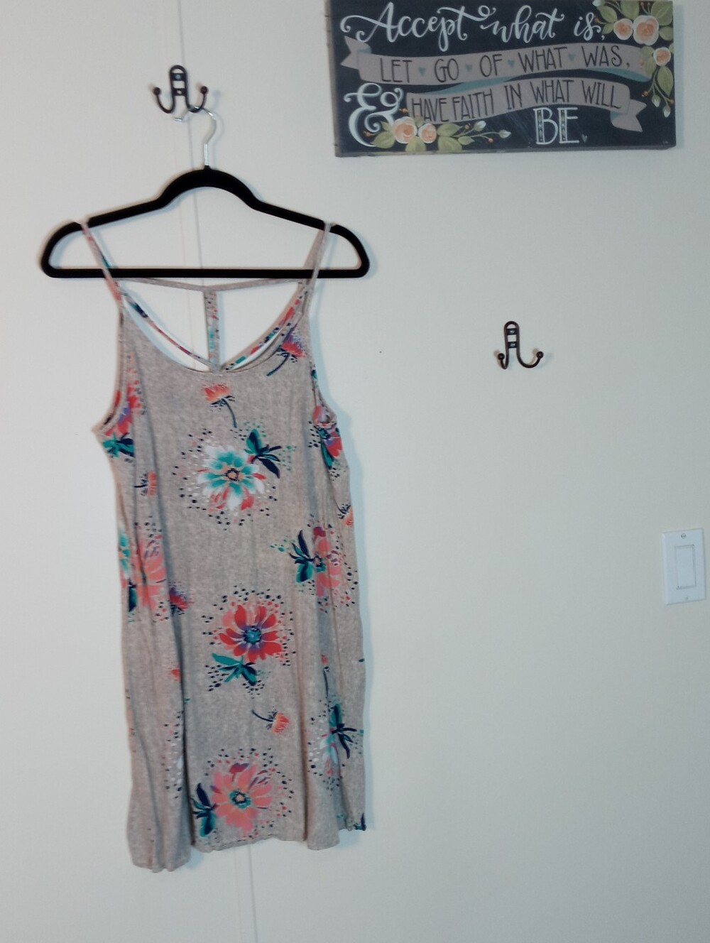 Sexy SO Size Medium strappy Grey Boho Style Nightgown